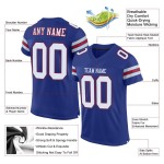Authentic Custom Mesh Football White-Red Royal Jersey