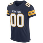 Mesh Authentic Jersey Football White-Gold Custom Navy