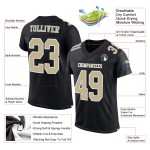 Vegas Football Gold-White Authentic Custom Black Mesh Jersey
