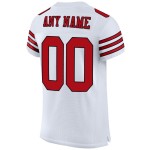 Football Authentic Custom Jersey Red-Black Mesh White