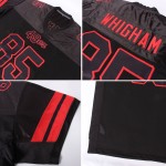 Jersey Black Mesh Football Custom Black-Red Authentic