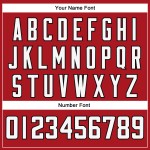 Throwback Football Red White-Black Jersey Authentic Mesh Custom