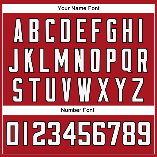 Throwback Football Red White-Black Jersey Authentic Mesh Custom