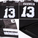 White-Silver Authentic Custom Black Mesh Jersey Football