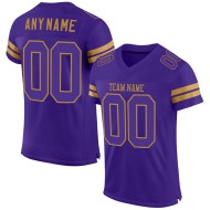 Authentic Football Custom Mesh Purple-Old Jersey Purple Gold