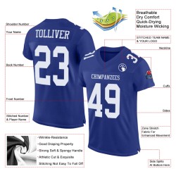 Jersey Royal White Custom Mesh Authentic Football