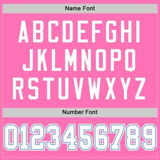 Pink Football Blue Mesh White-Light Custom Jersey Authentic