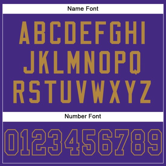 Authentic Football Custom Mesh Purple-Old Jersey Purple Gold