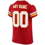 Custom White-Gold Authentic Mesh Jersey Red Football