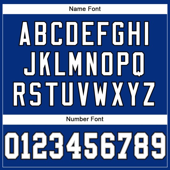 Custom Mesh Authentic Jersey White-Black Football Royal