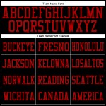 Jersey Black Mesh Football Custom Black-Red Authentic