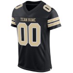 Football Jersey Vegas Authentic Black Gold-White Custom Mesh