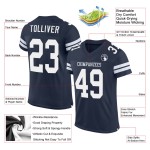 White Mesh Jersey Custom Football Navy Authentic