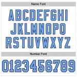 Light White Mesh Blue-Royal Authentic Football Jersey Custom