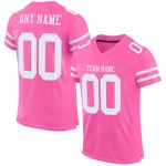 Football Jersey Authentic Pink White Custom Mesh
