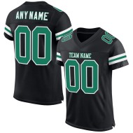 Black Jersey Custom Kelly Mesh Green-White Football Authentic