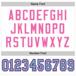Light White Football Blue-Pink Custom Authentic Jersey Mesh