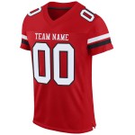 Authentic Jersey White-Black Red Football Custom Mesh