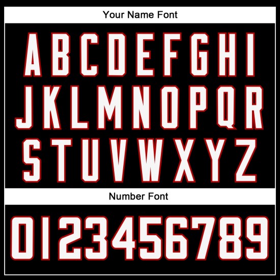 Authentic Black Throwback White-Red Football Jersey Mesh Custom