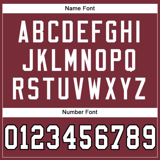 Custom Jersey Authentic White-Black Mesh Football Burgundy