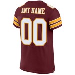 Mesh Football Jersey Authentic Custom White-Gold Burgundy