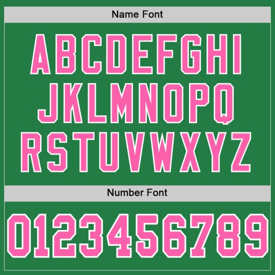 Green Grass Mesh Football Custom Pink-White Jersey Authentic