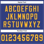 Custom Football Authentic Mesh Gold Royal Jersey