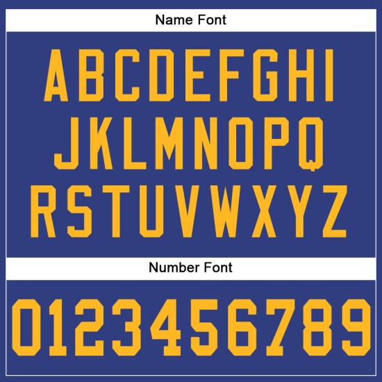 Custom Football Authentic Mesh Gold Royal Jersey