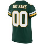 Football Authentic Custom Green White-Gold Jersey Mesh