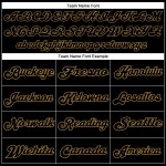 Black Throwback Mesh Authentic Jersey Football Gold Custom Black-Old