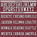 Custom Jersey Authentic White-Black Mesh Football Burgundy