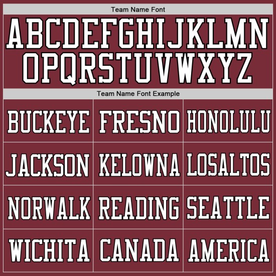 Custom Jersey Authentic White-Black Mesh Football Burgundy