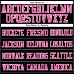 Black Jersey Football Mesh Pink-White Custom Authentic