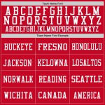 Red White Jersey Mesh Authentic Football Custom