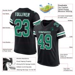 Black Jersey Custom Kelly Mesh Green-White Football Authentic