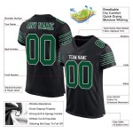 Authentic Gotham Green-White Mesh Black Football Custom Jersey